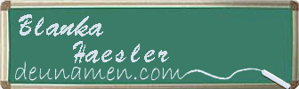 Blanka Haesler Visitenkarte